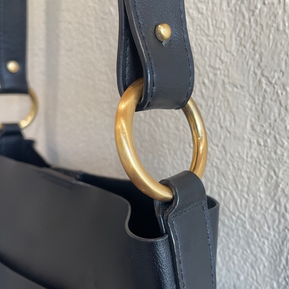 Tricolor Bucket Bag by Donna Karen 100% Leather - Picture 4 of 10